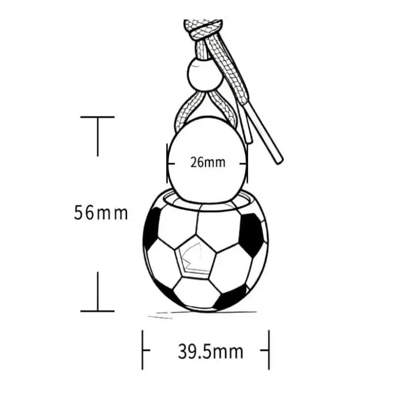 1 pièce Flacon diffuseur d'huiles essentielles pour voiture 5 ml, vide, en forme de ballon de footba