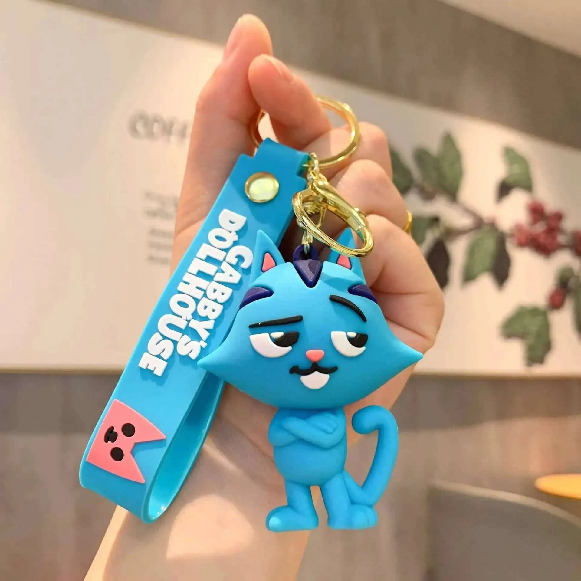Porte-clés chat accessoires pour sac breloques poupée porte-clés femmes Gabbys maison de poupée voit