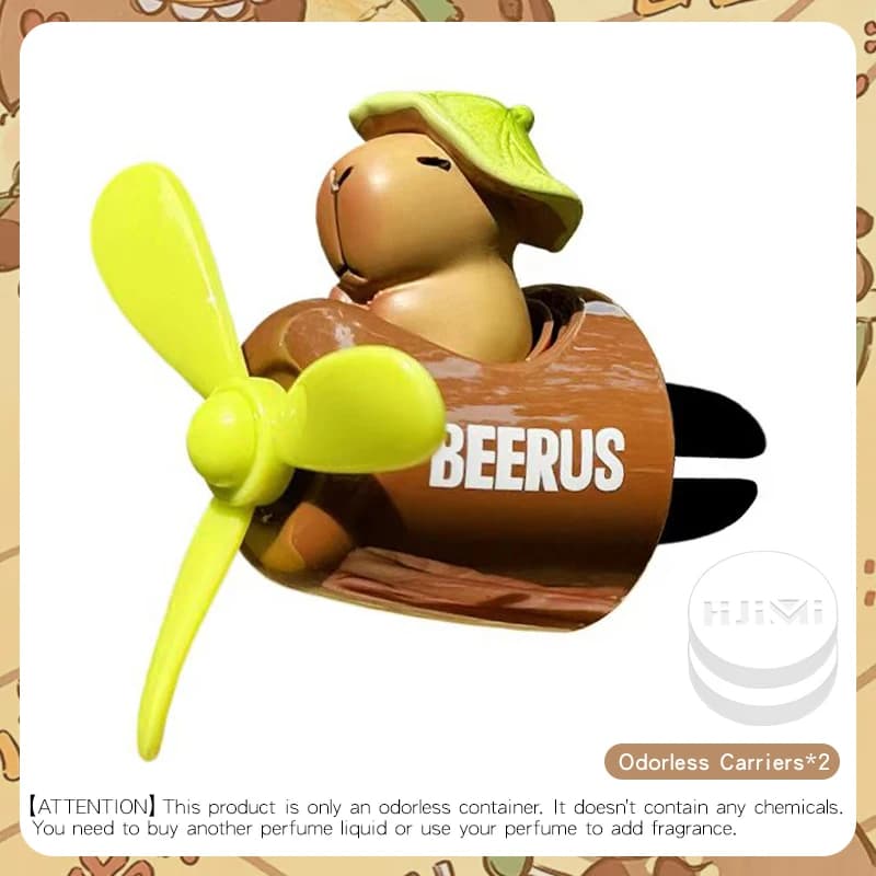 Un parfum pas de parfum bricolage parfum mignon amusant pilote capybara voiture ornement rotation av