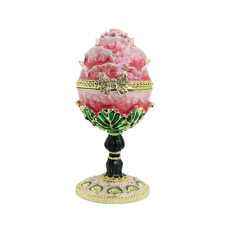 SHINNYGIFTS cadeau de saint valentin émaillées roses oeuf boîte décorative créative bibelot boîte de