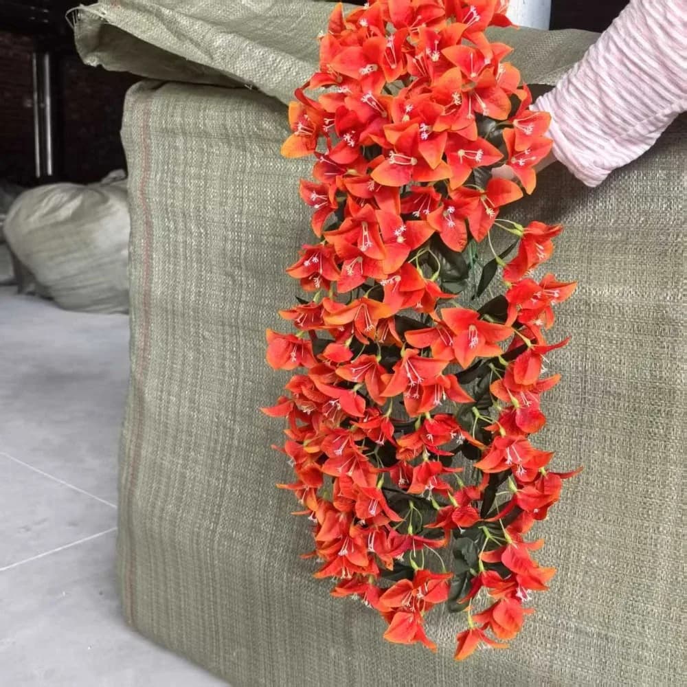 Bougainvilliers artificiels réalistes en soie, longues tiges tombantes, plantes décoratives d'été, r