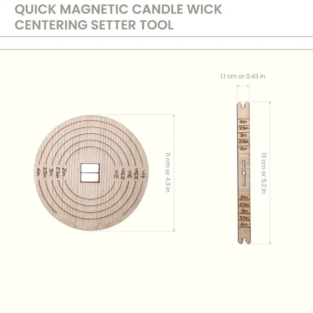 Outil de centrage de mèche, stabilisateur de mèche, outil de fabrication de bougies, 2 pièces, équip