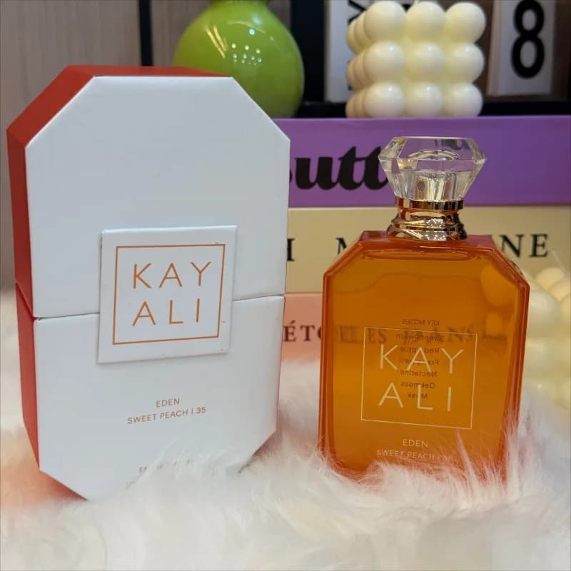 Parfum KAYALI Eden Sweet Peach 100 ml, Eau de Parfum, longue tenue, fruité, floral, vanille douce, m