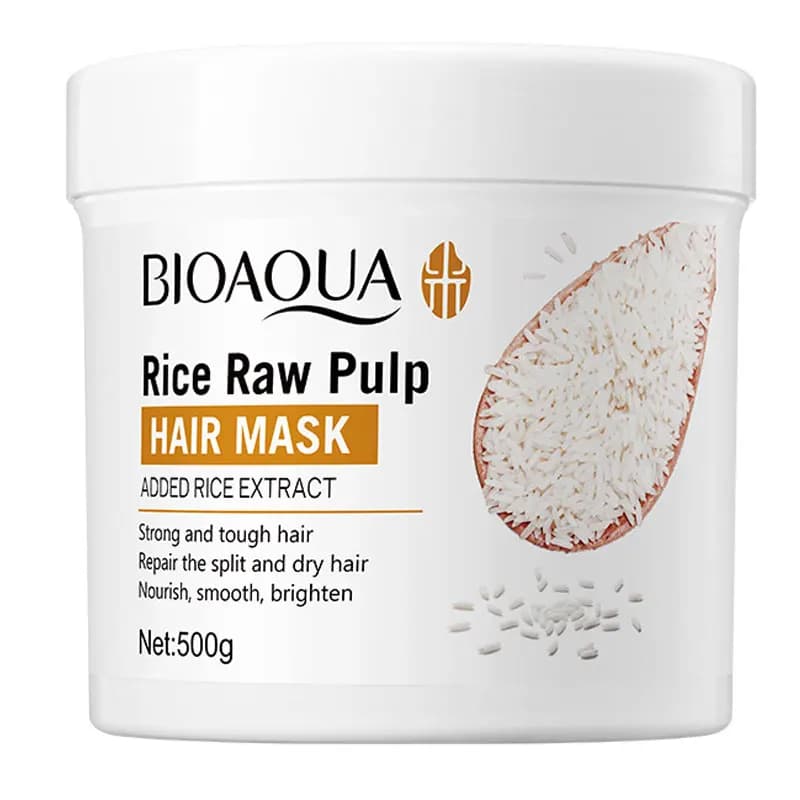 Masque capillaire au Plasma de riz, 500g, 5 secondes, réparation des cheveux crépus endommagés, doux
