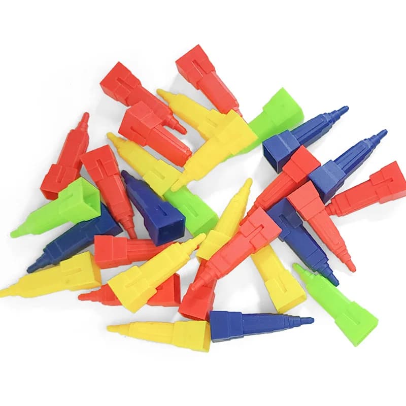 Pièces d'échecs en plastique, 4 couleurs, 50 pièces/lot, accessoires pour jeux de cartes, jeux de st
