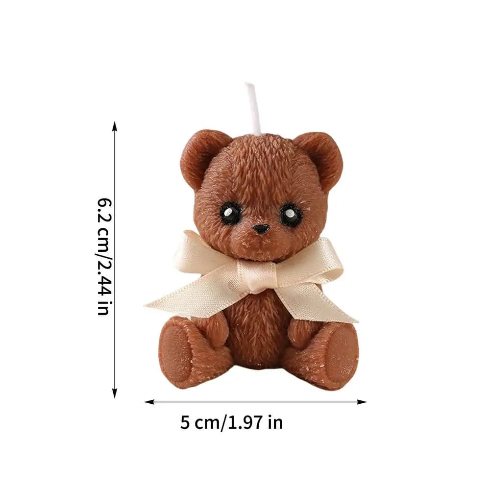 Bougie en forme d'ours, parfumée, esthétique, mignonne, décorative, en cire de soja, pour la décorat