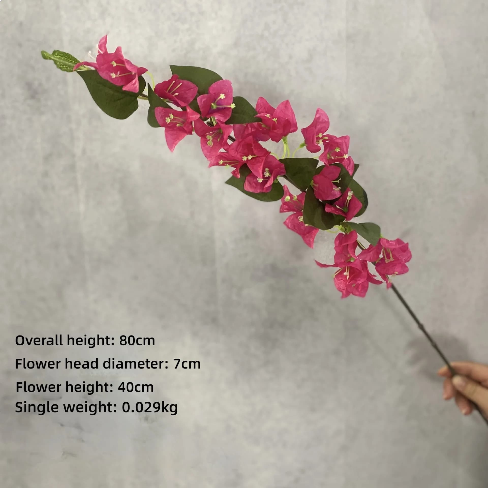 Bouquet de glabres de bougainvillea artificielles, fausse Rose en soie rouge bougainvillea spectabil