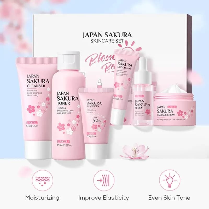 SAKACHATCH-Coffret de soins de la peau du Japon, kit de soin de la peau avec nettoyant, toner, sérum