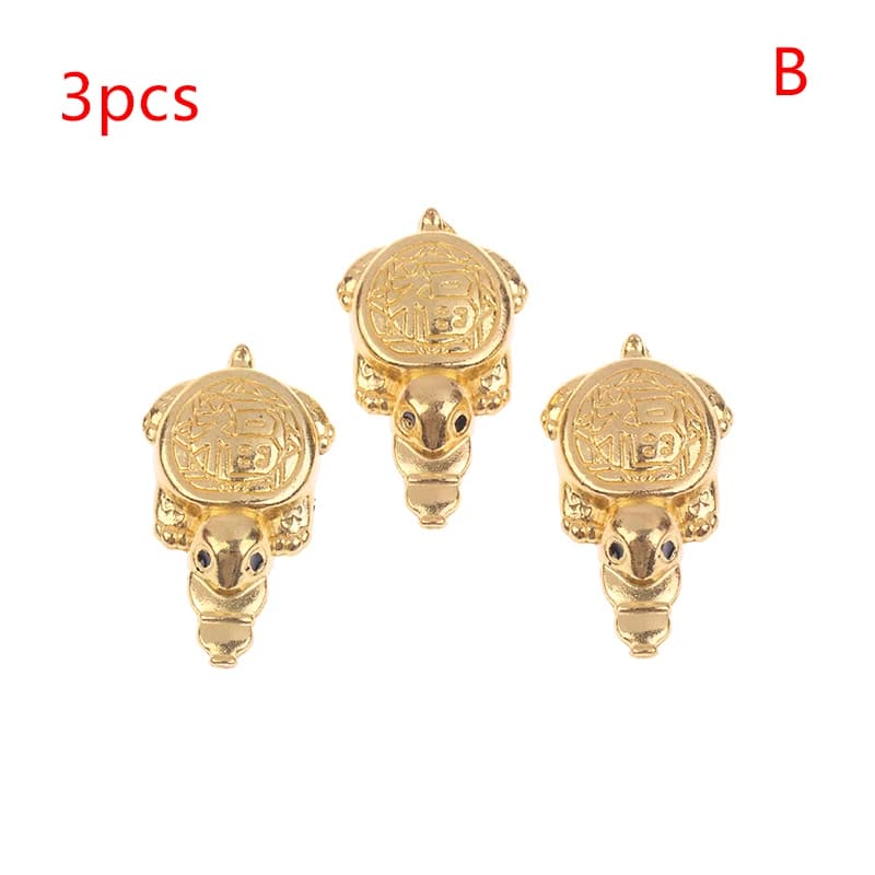 1/3 pièces tortue d'argent Feng Shui tortue Temple chanceux richesse Mini tortue dorée garde prière 