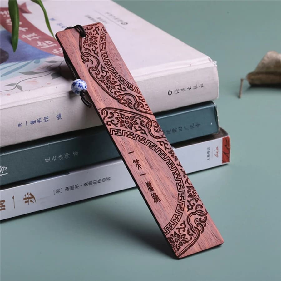 Marque-page en bois de santal séquoia de Style chinois, cadeau commémoratif pour école de commerce, 
