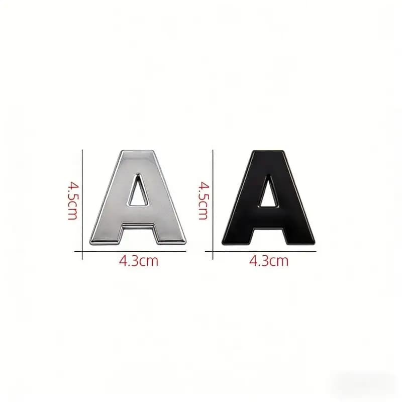 Lettres et chiffres A-Z 0-9 45mm pour personnalisation de voiture, emblèmes, logos, autocollants, nu