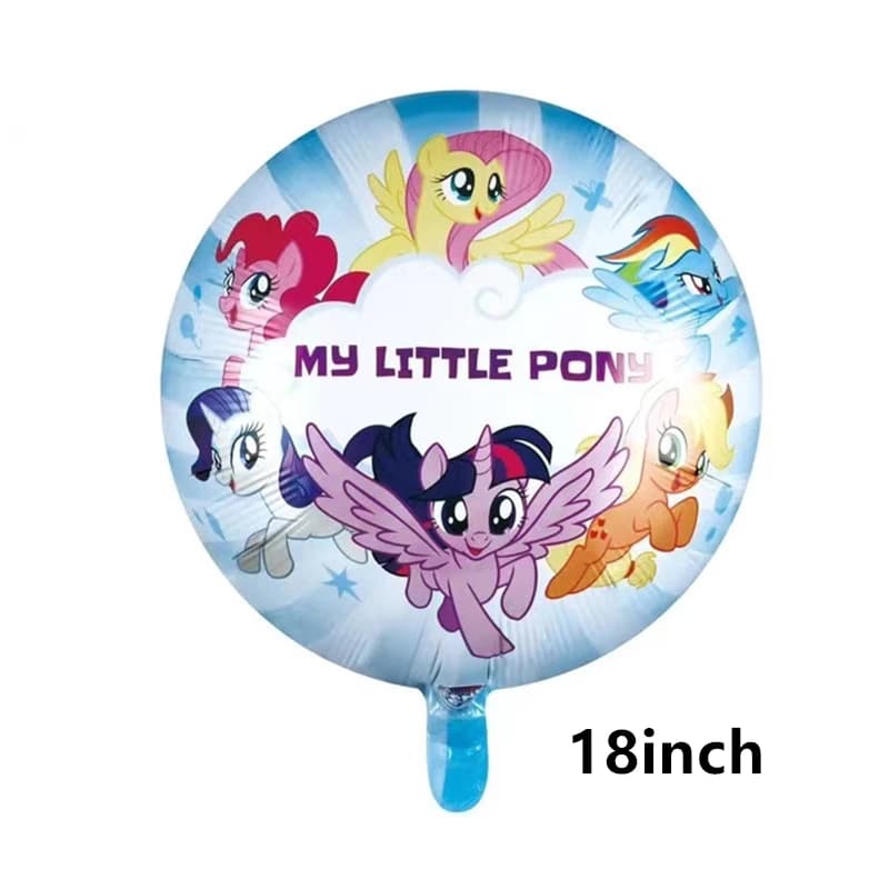 Ballon en aluminium My Little Pony, Ballon en latex Joyeux Anniversaire, Bannière, Décoration de fêt
