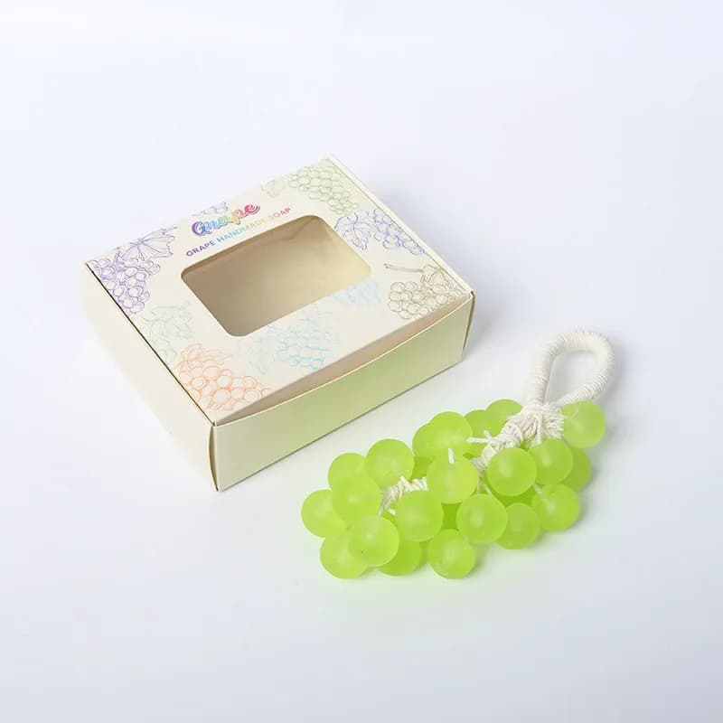 Savon de raisin fait à la main, coffret cadeau en cristal naturel, savon en forme de fruit mignon po