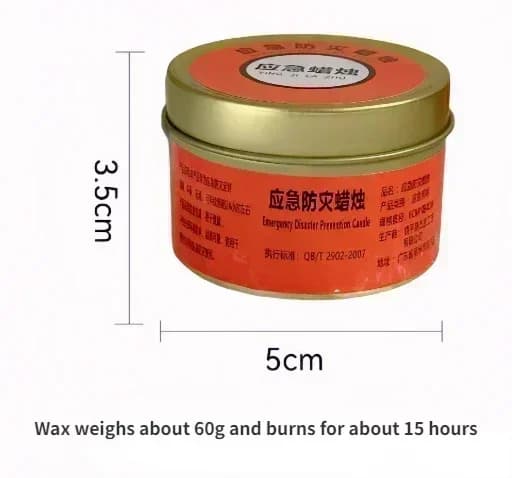 Bougies d'urgence pour panneaux de courant, coupe-vent, sans fumée, éclairage de survie, fournitures