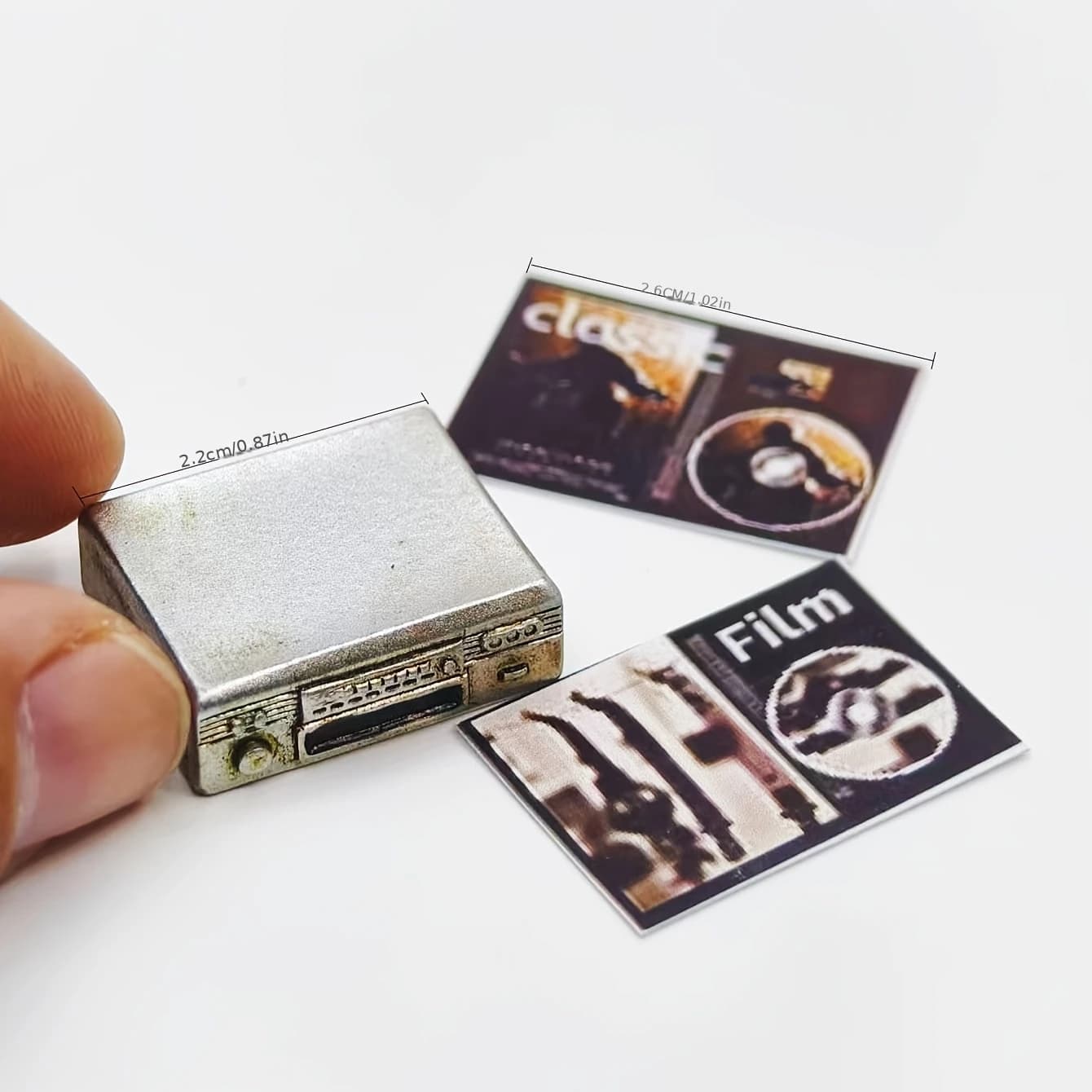 Mini lecteur multimédia rétro, accessoire pour maison de poupée, décoration miniature pour salle de 