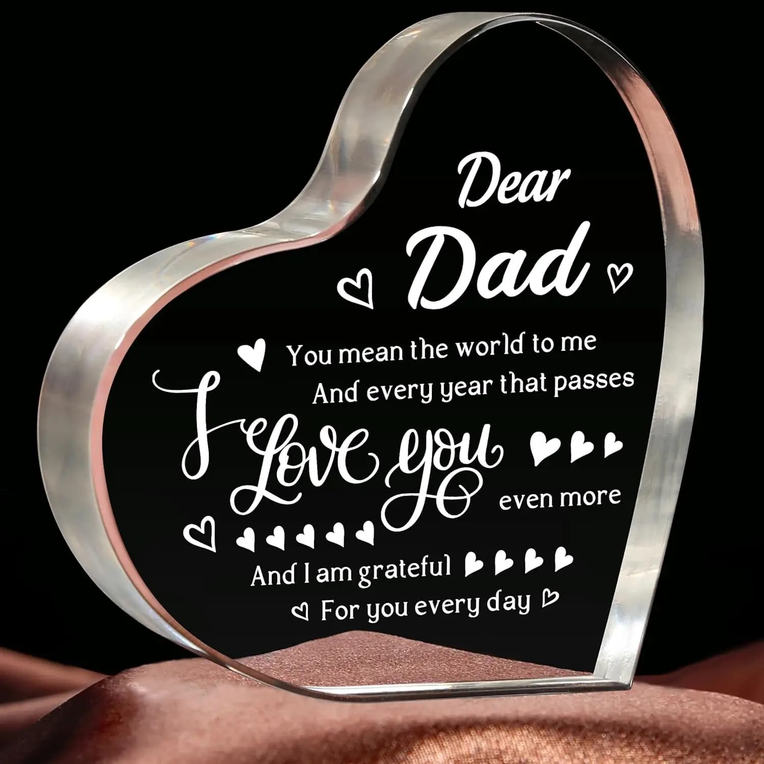 Cadeaux pour papa Noël - Souvenir gravé je t'aime - Cadeaux d'anniversaire pour papa de fille et fil