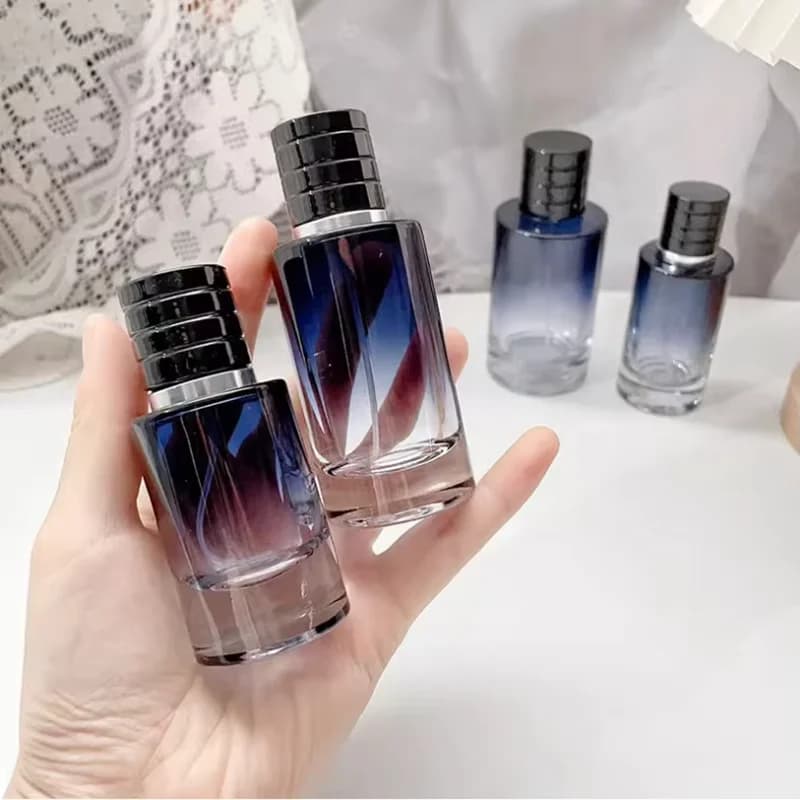 Bouteille de parfum rechargeable en verre Portable, dégradé de couleur, récipient cosmétique, atomis