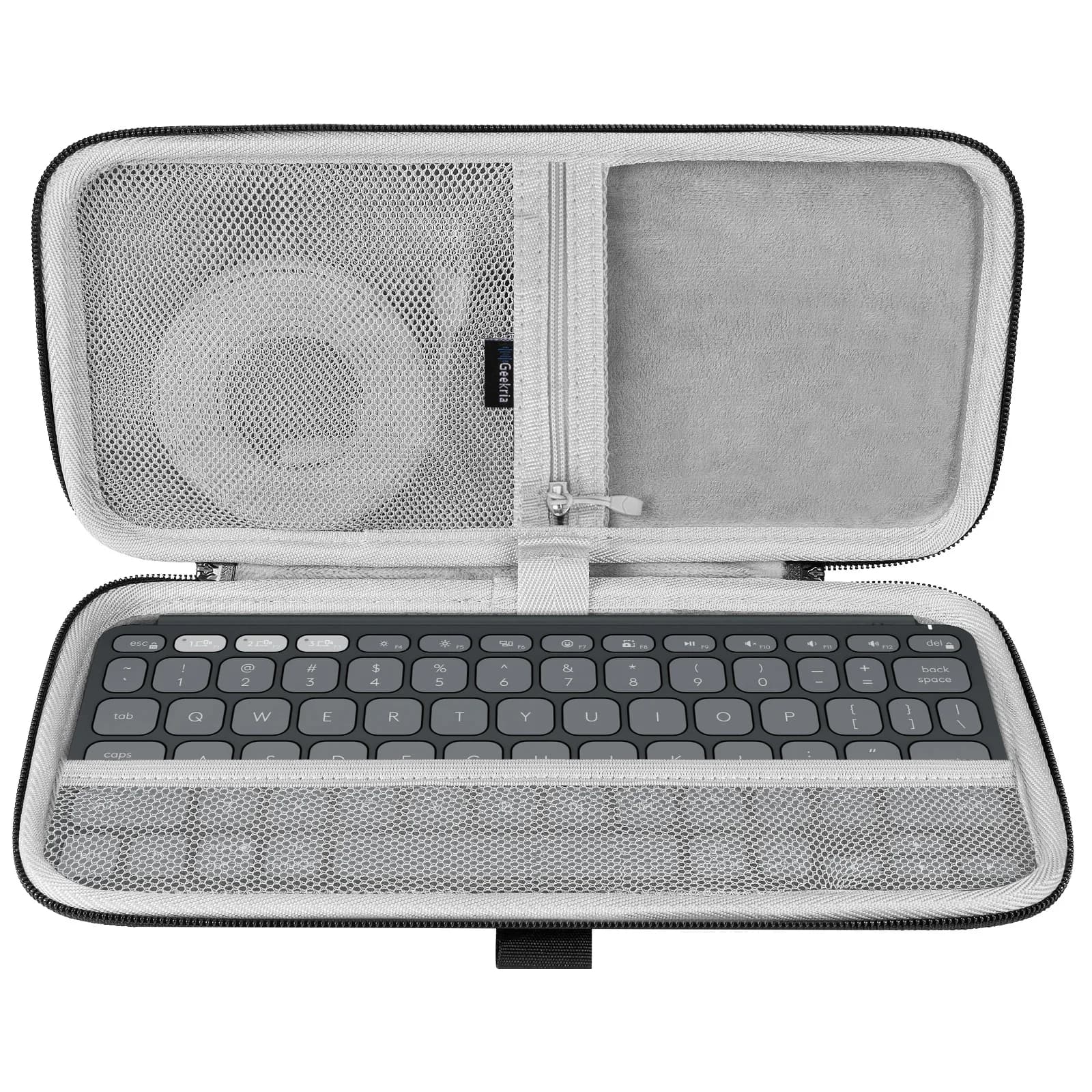 Étui de transport pour clavier Geekria, compatible avec Logitech KEYS-to-GO 2, sac de voyage de prot