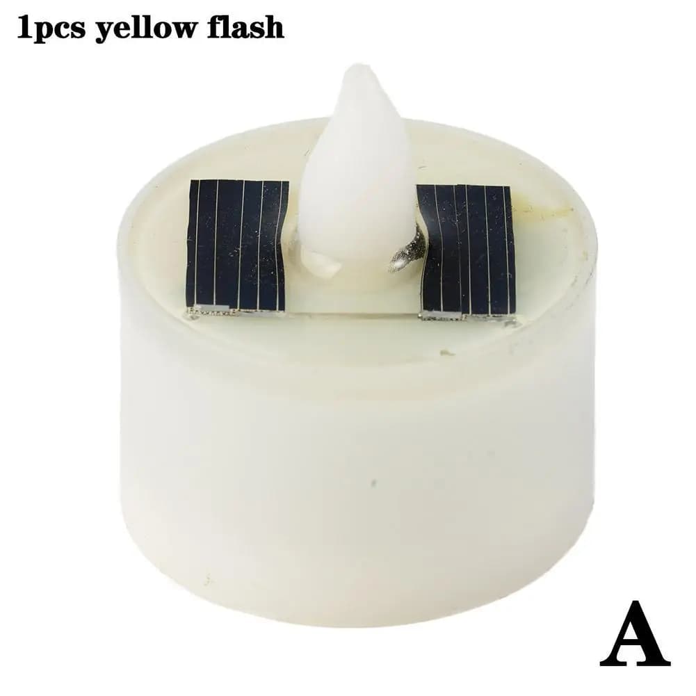 Nouvelles bougies solaires sans flamme LED bougies scintillantes lumière chaude lumière jaune étanch