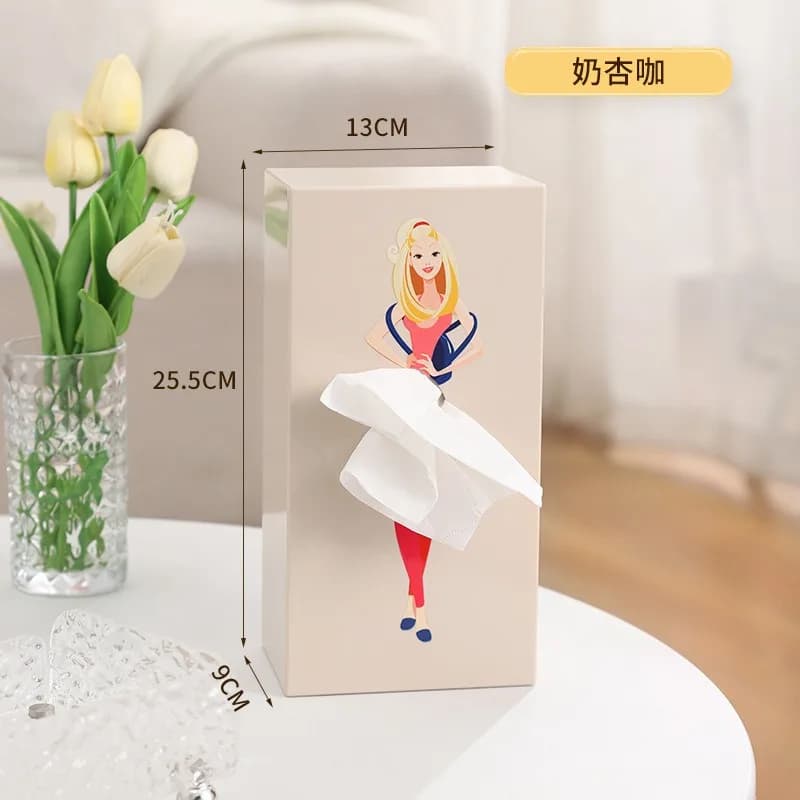 Boîte à mouchoirs pour filles, porte-serviettes, boîte à papier, couvercle en bambou, boîte de range