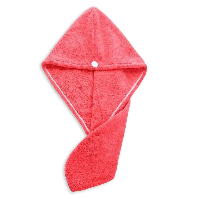 Serviette de bain pour femme en microfibre super absorbante avec bonnet à boutons, idéale pour les s