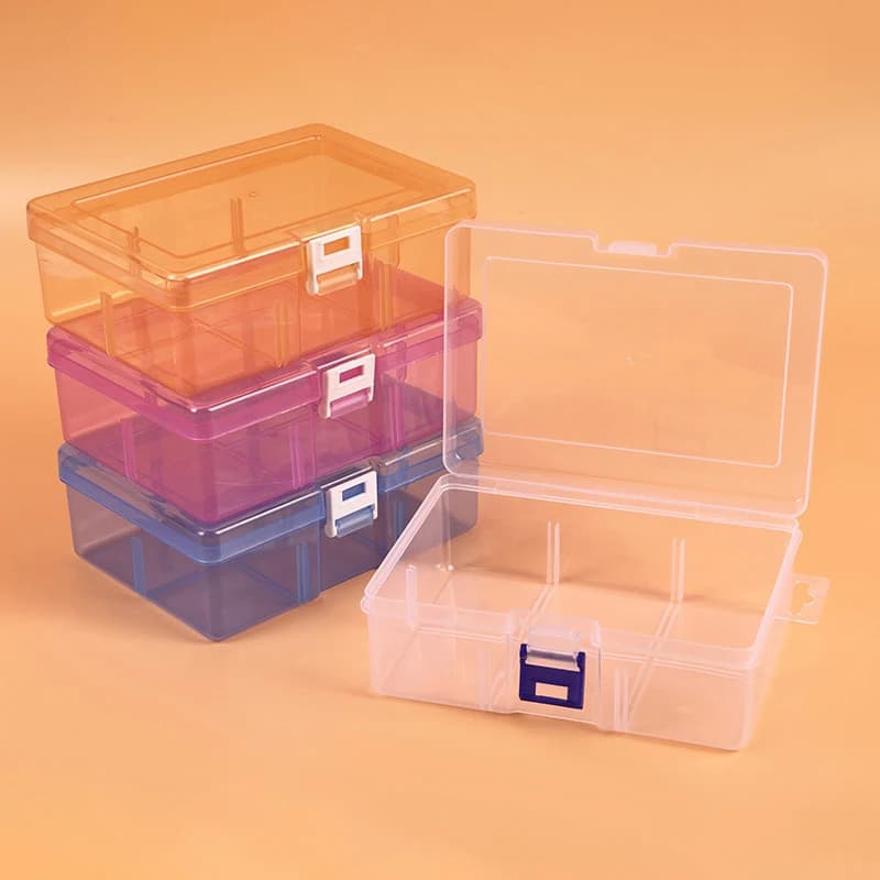 Boîtes de rangement en plastique transparent pour bijoux, accessoires de quincaillerie, petits artic