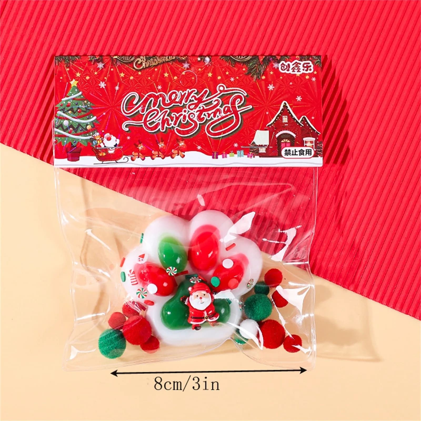 Jouet de Noël Big Cat Paw Squishy Fidget, rebond lent, instituts soulignés, pincement, décompression