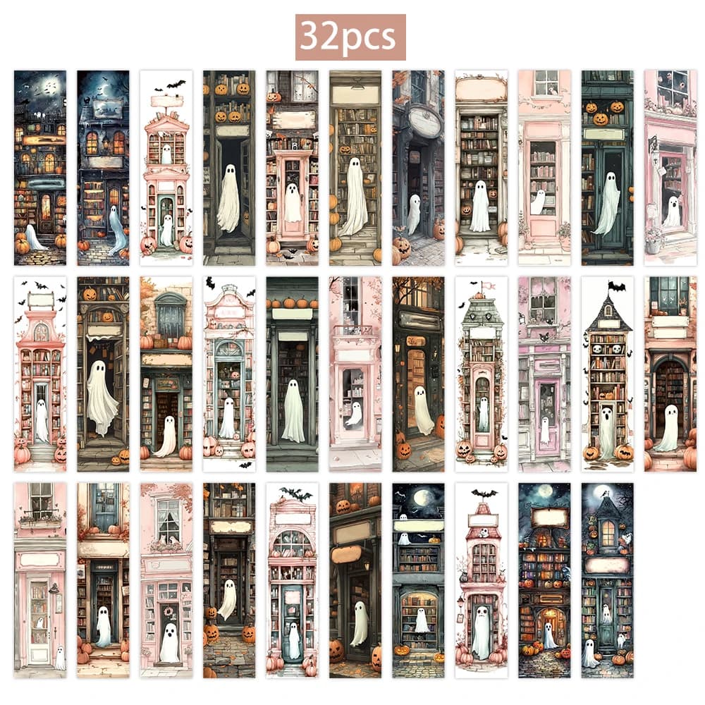 Marque-pages Ghost Store 32 pièces, thème fantôme mignon, idéal pour les enseignants, les lecteurs e