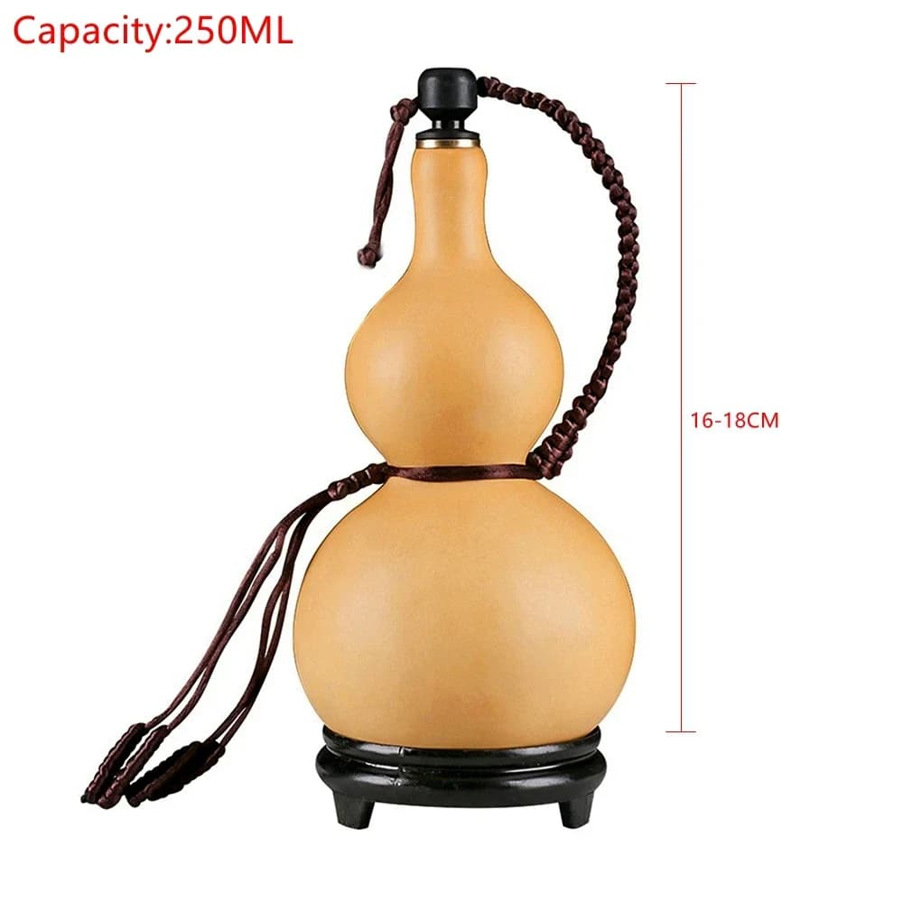 Gourde séchée naturelle pure avec couvercle, artisanat de bouteille d'eau, décor d'ornement de caleb