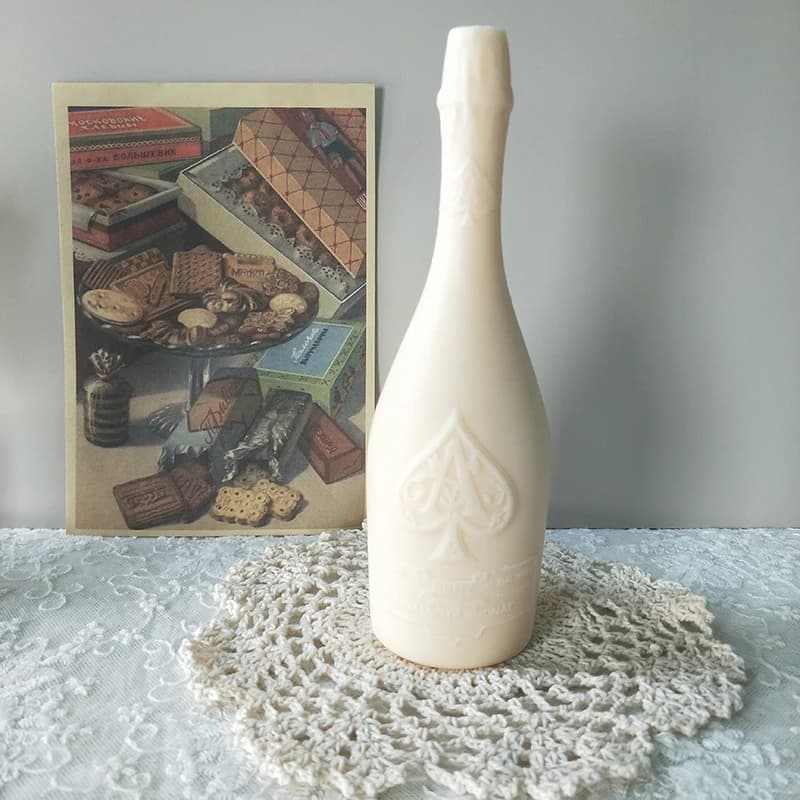 Moule de bougie de bouteille de Champagne parfumé 3D fait à la main, moule en Silicone pour bouteill