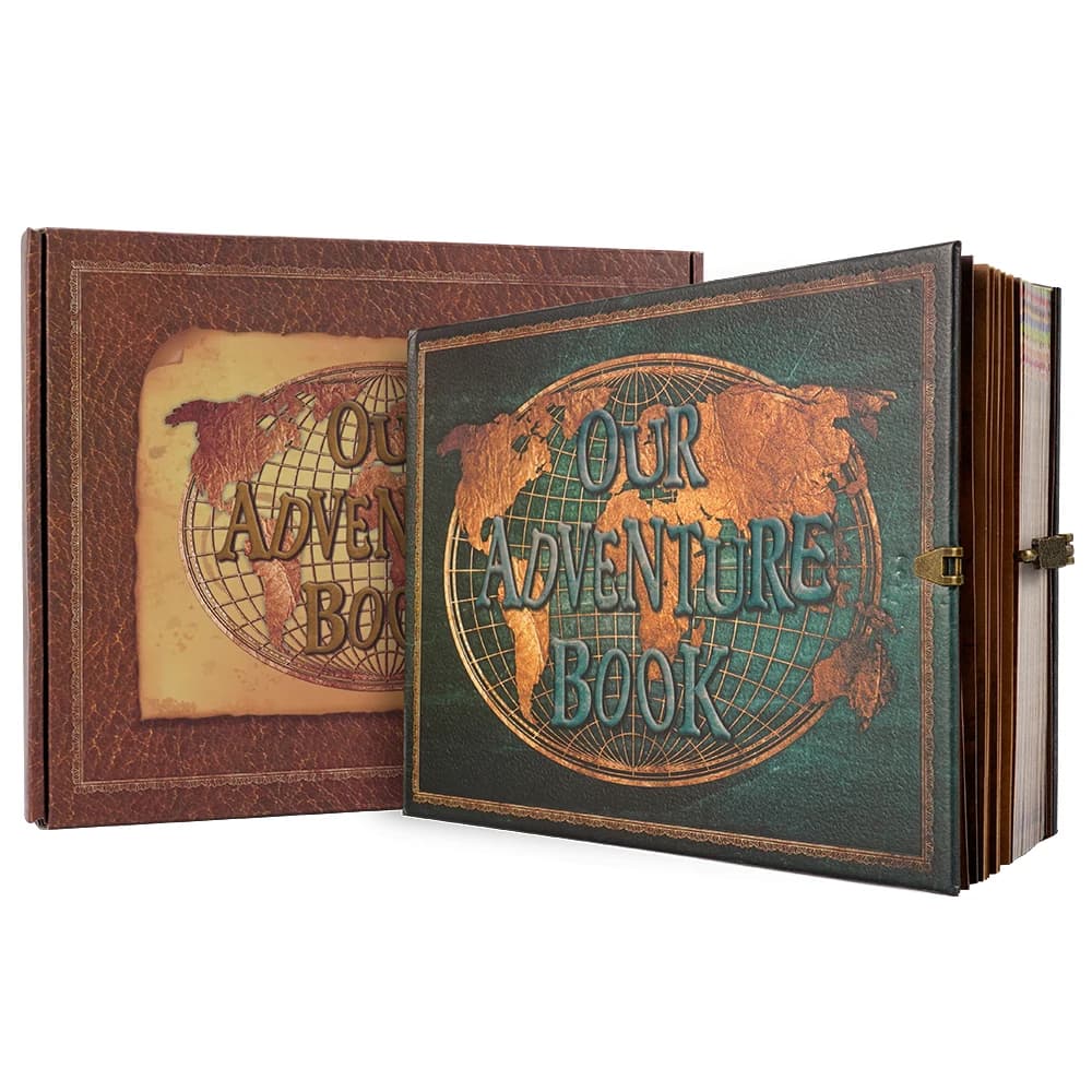 180 pages bricolage voyage Album Photo notre livre d'aventure en cuir rétro créatif anniversaire Alb