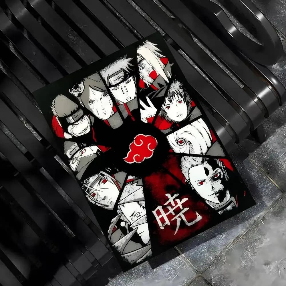 Affiches vintage classiques Anime NARUTO, affiches murales rétro de qualité HD pour la décoration mu