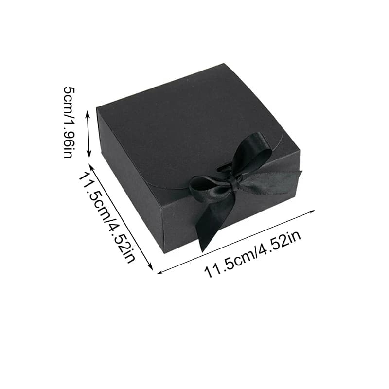 Boîte-cadeau en papier Kraft blanc avec ruban à nœud pour cadeaux de fête de mariage, emballage d'an