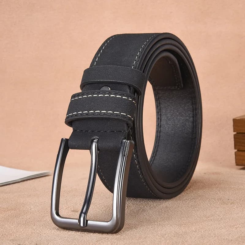 Ceinture pour homme avec boucle en métal, ceinture de créateur tendance, polyvalente pour les tenues