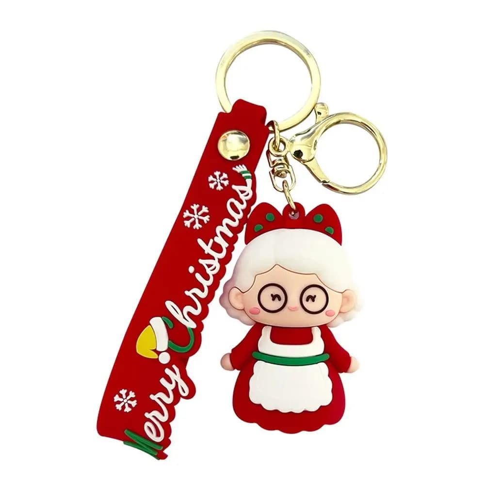Pendentif d'arbre de noël en caoutchouc, cadeau de noël, décorations, ornement, porte-clés de voitur