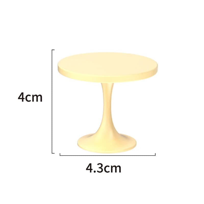 Miniature de maison de poupée, accessoires de mobilier, table ronde miniature DIY, modèle de micro-s