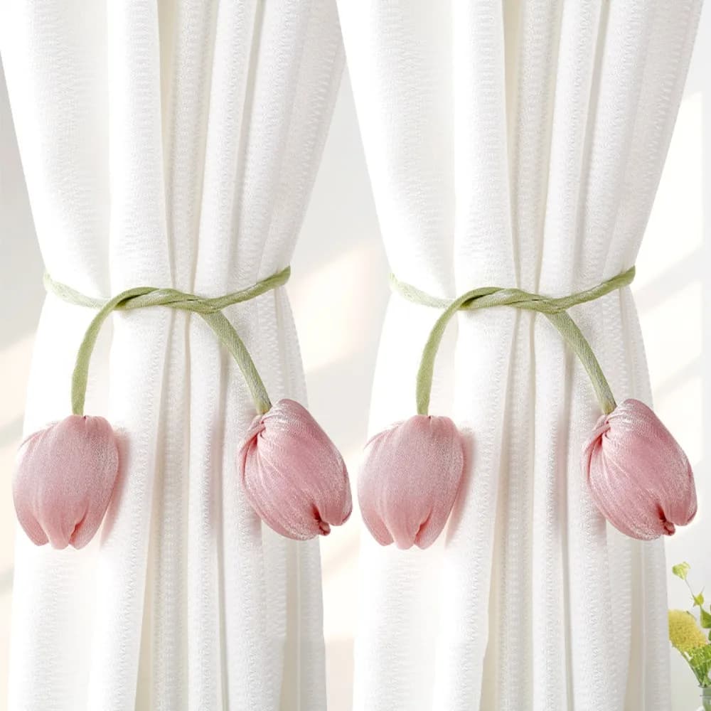 Accessoires de rideaux : Sangles de rideaux en forme de tulipe élégantes et magnifiques, attaches de