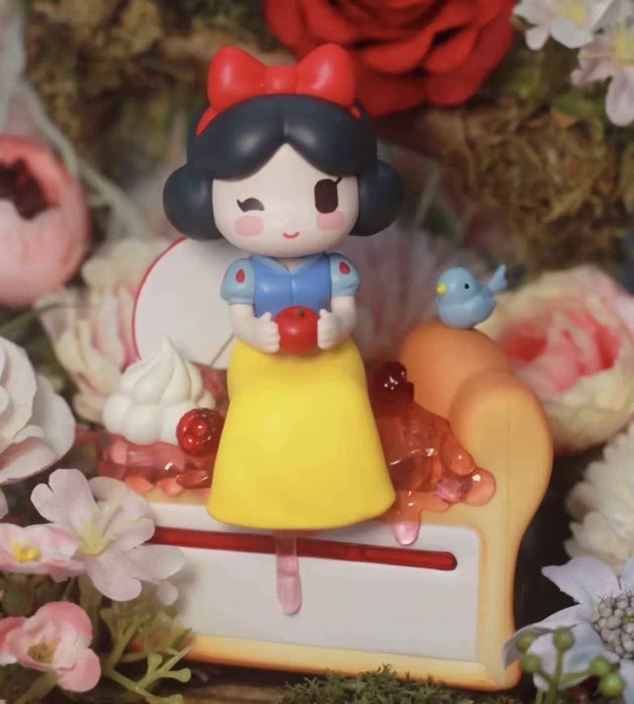 Nouvelle série de desserts Disney Princess 52toys, boîte ouverte, jouet de collection, poupée, ornem