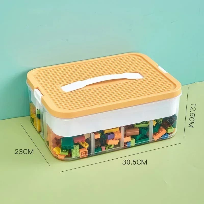 Boîte de rangement de blocs de construction empilables, boîtes de rangement en plastique transparent
