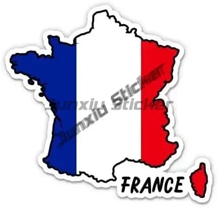 Autocollants étanches en vinyle avec emblème France Blason Feel, Nice Cannes, Paris, Notre Dame, Sce