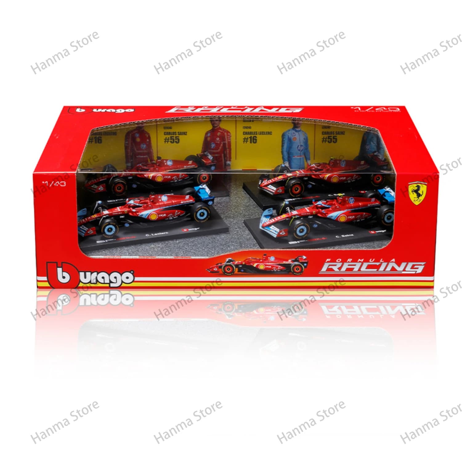 Coffret cadeau 4 pièces Bburago 1:43 McLaren F1 modèle de l'équipe voitures mercedes-benz alliage mo