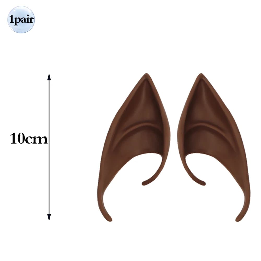 1 paire d'oreilles longues d'elfe marron, oreilles de fée Cosplay, accessoire de déguisement de Vamp