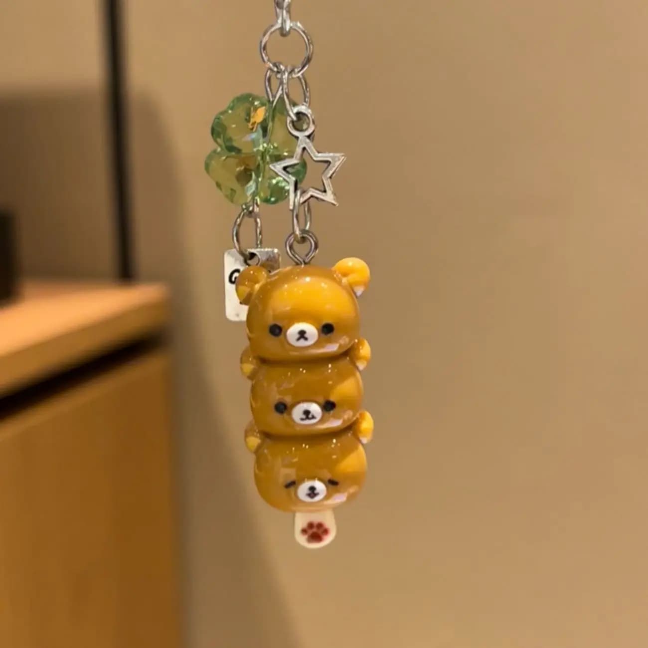 Breloques de téléphone ours mignon, pendentif, porte-clés Anime Kawaii, accessoires pour clés, sac d