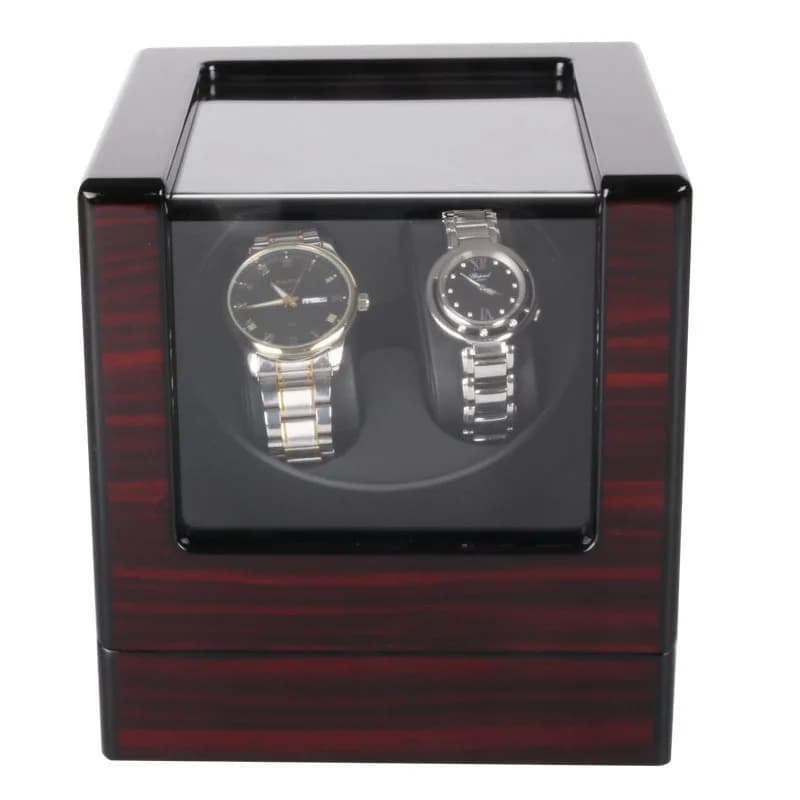 Boîte de montre électrique à remontage automatique, boîte à moteur à double tête avec lumière ambian