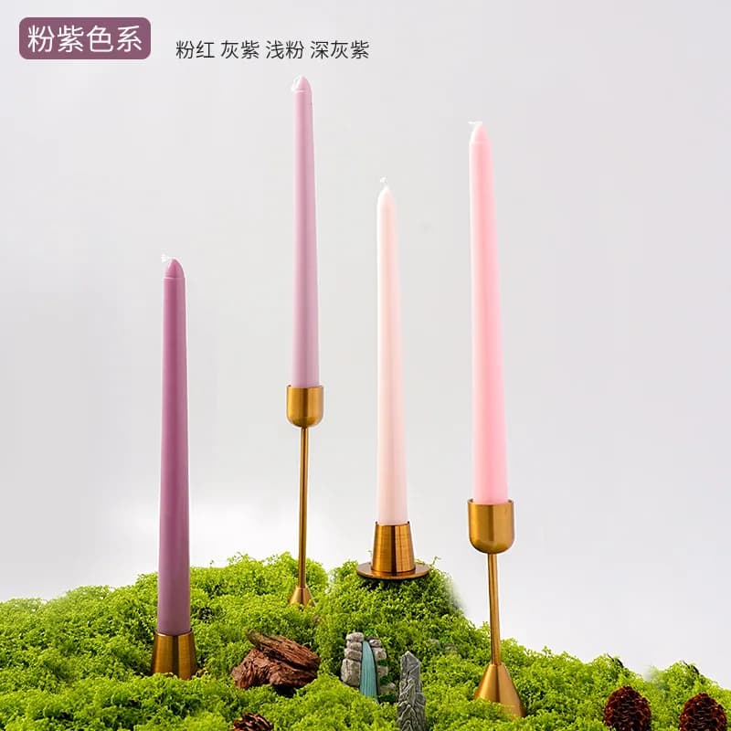Bougies coniques colorées sans fumée, 4 pièces, 25CM de Long, atmosphère de Banquet de mariage, déco