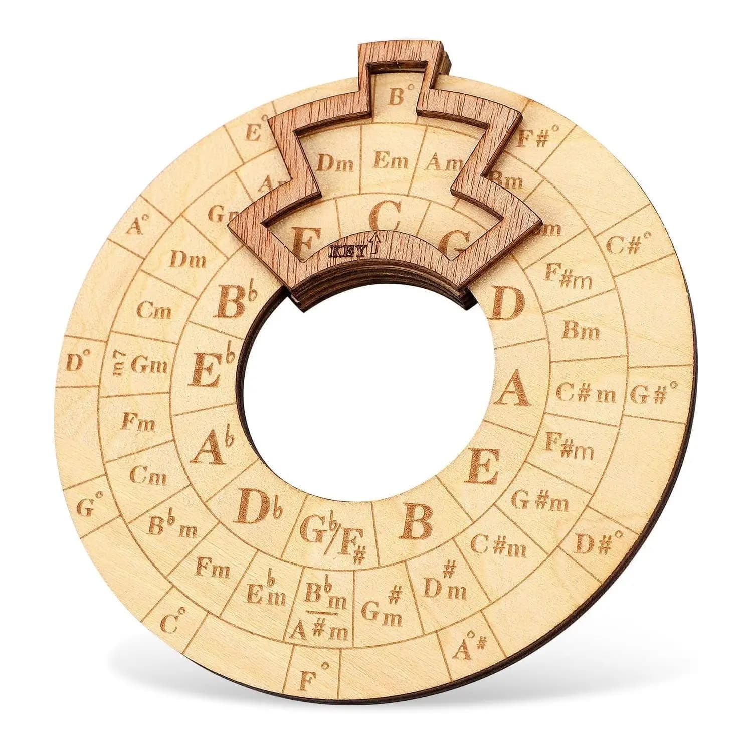 Outil de mélodie en bois, cercle rond de cinquième roue, outil d'accorde de mélodie, accessoires de 