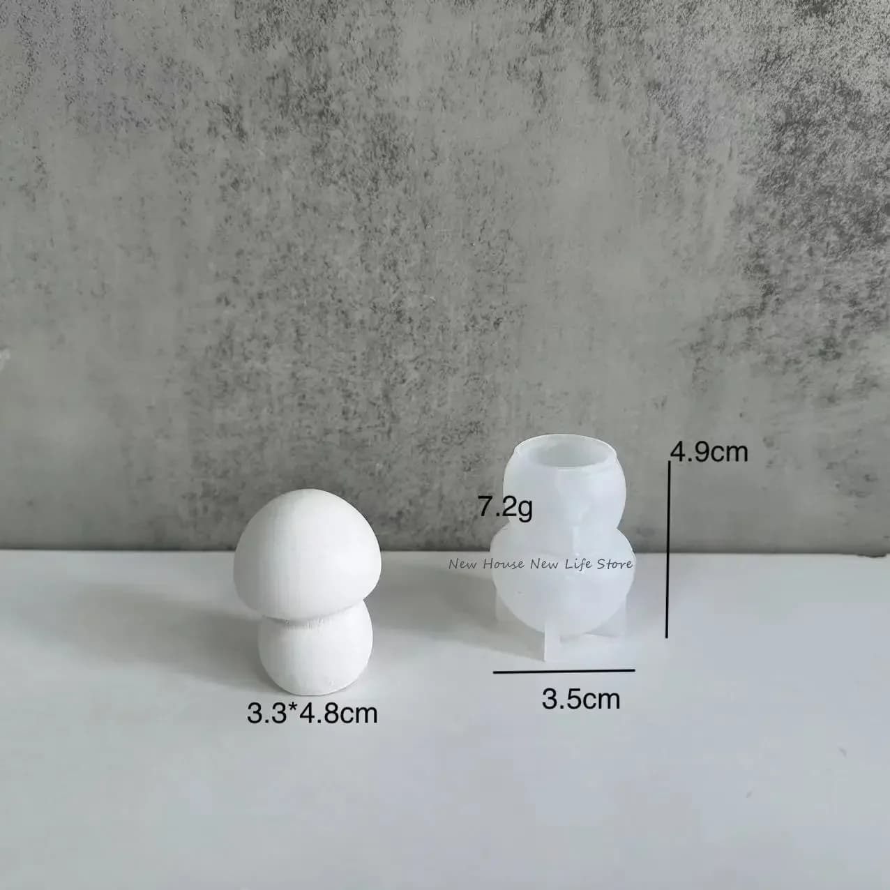Mini moule à bougie champignon 3D fait à la main, artisanat, fabrication de savon, résine, Silicone,