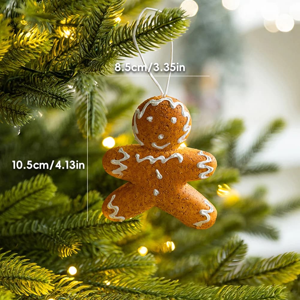 Guirlande de flocons de neige en feutre pour noël, mignon bonhomme en pain d'épice, accessoire d'orn