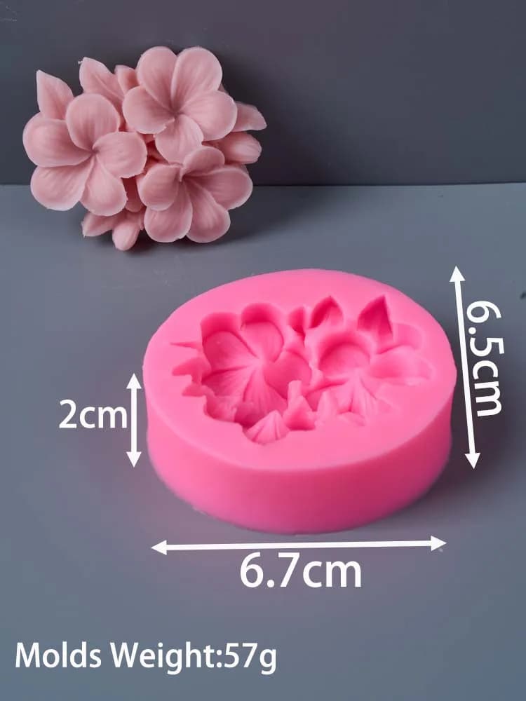 Frangipani – moule à bougie en Silicone, fleur de gardénia, savon fait à la main, cire de soja, boug