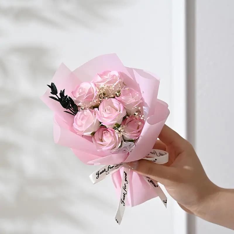 Décoration de cadeau pour la Saint-Valentin, bouquet de roses artificielles, fleurs artificielles po